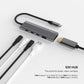 5-portový hliníkový USB-C FIXED HUB Core, pro notebooky a tablety , 100W, PD 3.0, space gray
