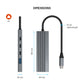 5-portový hliníkový USB-C FIXED HUB Core, pro notebooky a tablety , 100W, PD 3.0, space gray