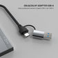 4-portowy aluminiowy hub USB-C FIXED HUB Port z adapterem USB-A, space gray