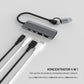 4-portowy aluminiowy hub USB-C FIXED HUB Port z adapterem USB-A, space gray
