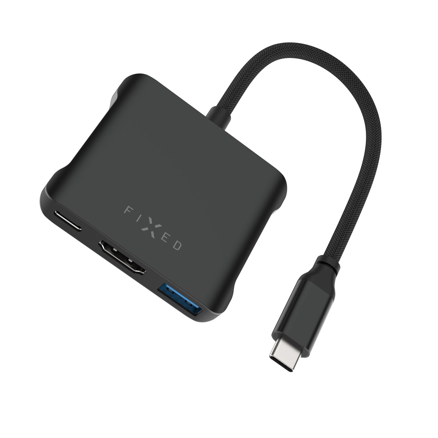 5-portový hliníkový USB-C FIXED HUB Quadri, pro notebooky, 140W, PD 3.1, vesmírně černá