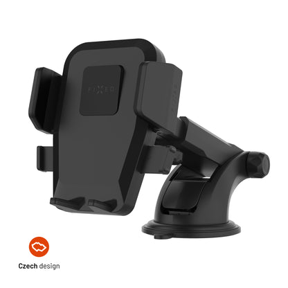 Univerzální držák do auta FIXED Iconiq XXL s dlouhou přísavkou na sklo nebo na palubní desku, černý