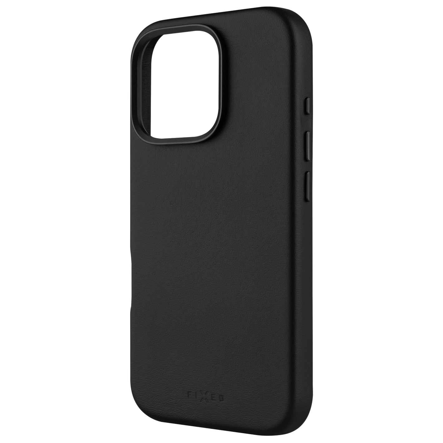 Kožený zadní kryt FIXED MagLeather s podporou MagSafe pro Apple iPhone 16 Pro, černý