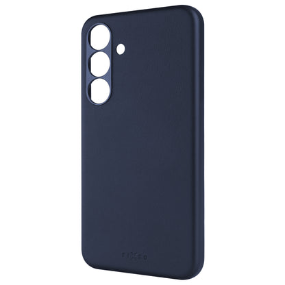 Kožený zadní kryt FIXED MagLeather s podporou MagSafe pro Samsung Galaxy S25+, modrý