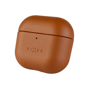 Kožené puzdro FIXED PodsLeather pre Apple AirPods 4, hnedé