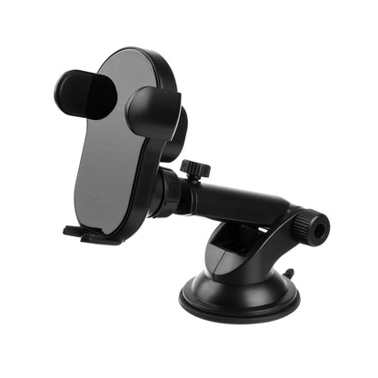 Automatický držiak do auta s rýchlym bezdrôtovým nabíjaním FIXED Matic XL na sklo alebo palubnú dosku, 15W, čierny