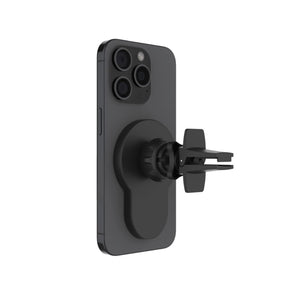 Držák s bezdrátovým nabíjením FIXED MagClick s podporou uchycení MagSafe, 15W, černý - FIXED