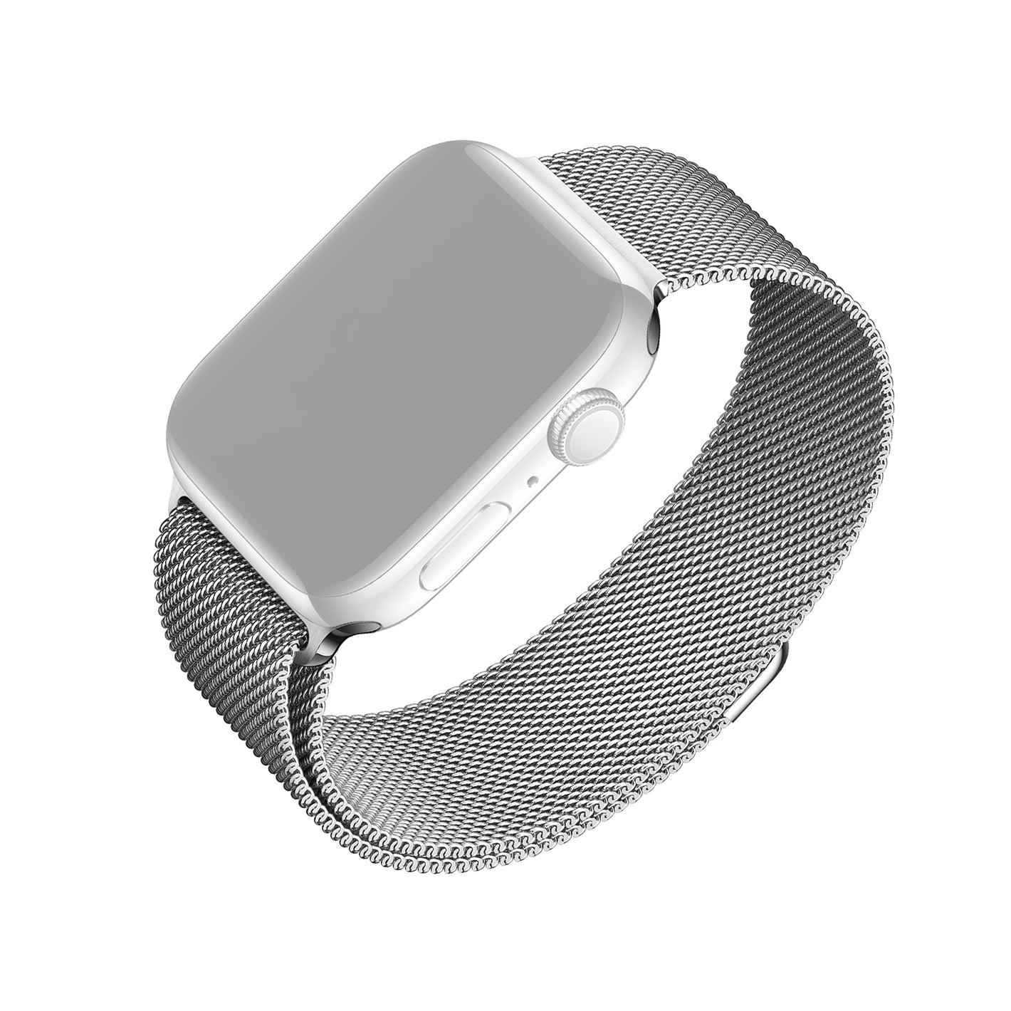 FIXED Mesh Pasek do Apple Watch 42/44/45 mm, srebrny