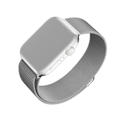 FIXED Mesh Pasek do Apple Watch 42/44/45 mm, srebrny