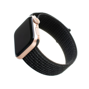 FIXED Nylon Pasek do Apple Watch 42/44/45 mm, czarny odblaskowy
