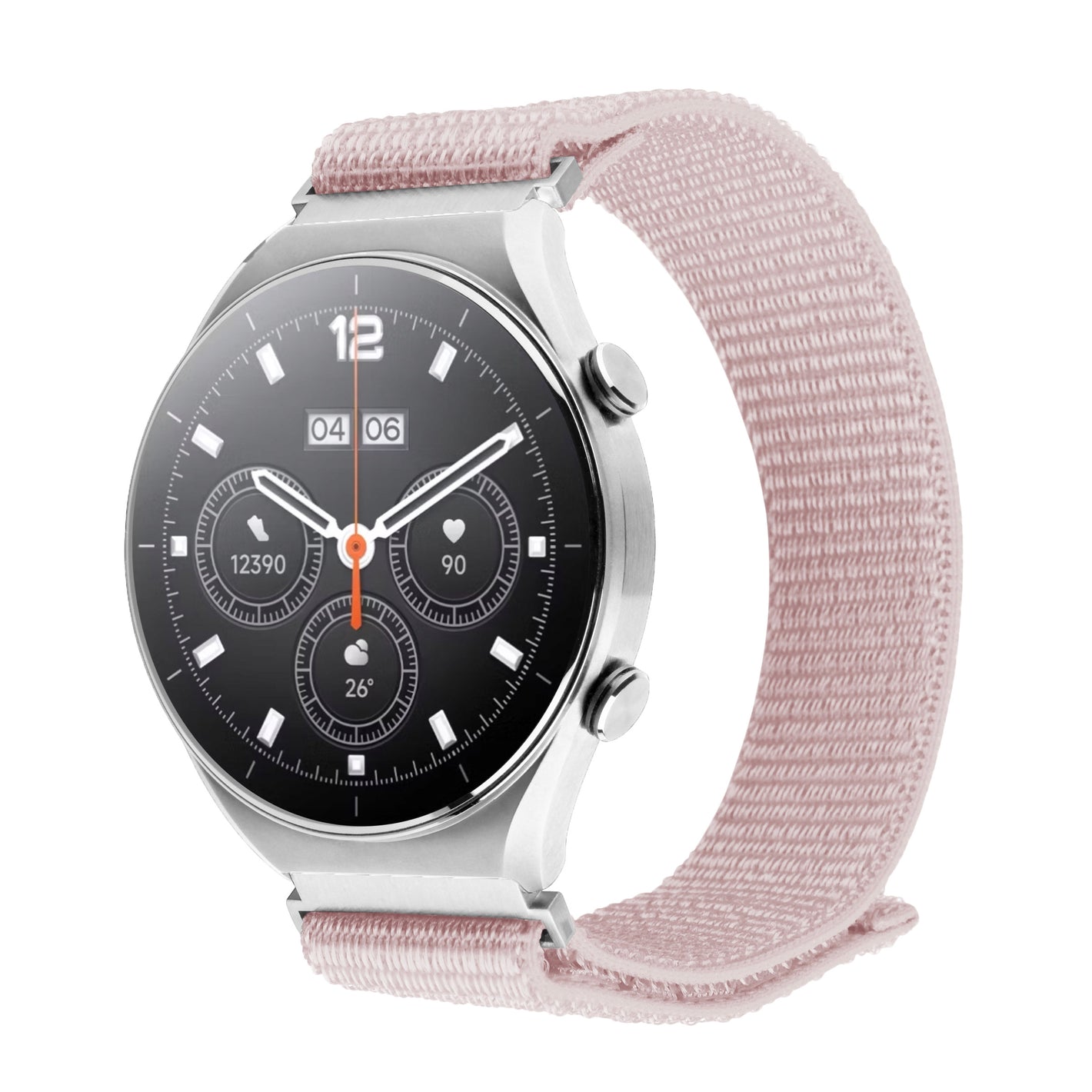 FIXED Nylon Nylonowy pasek Sporty Strap z szybkozłączką 20 mm do smartwatcha, różowe złoto