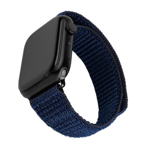 FIXED Nylon Sporty Strap for Apple Watch 42/44/45/46mm, dark blue