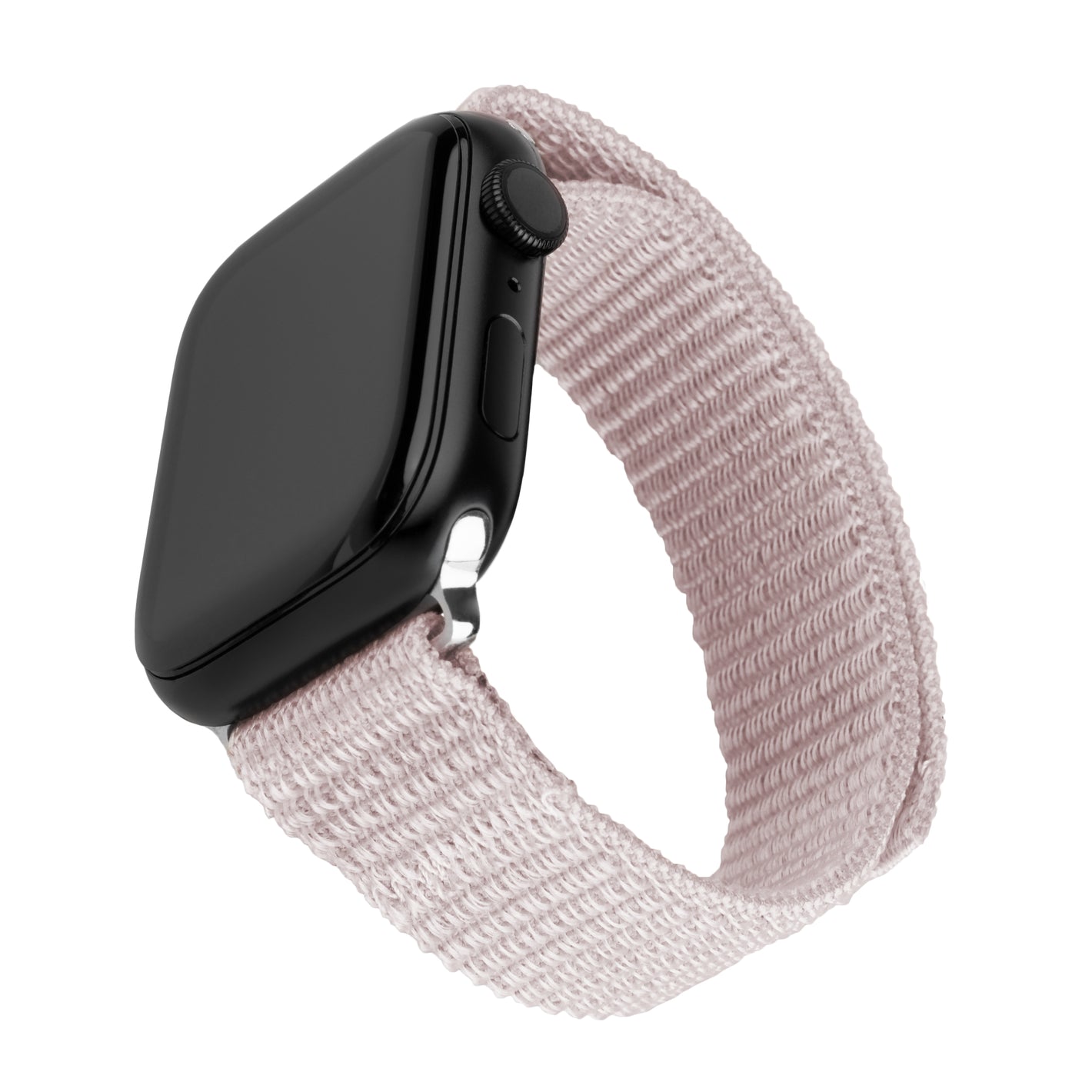 Nylonový řemínek FIXED Nylon Sporty Strap pro Apple Watch 42/44/45/46mm, růžově zlatý