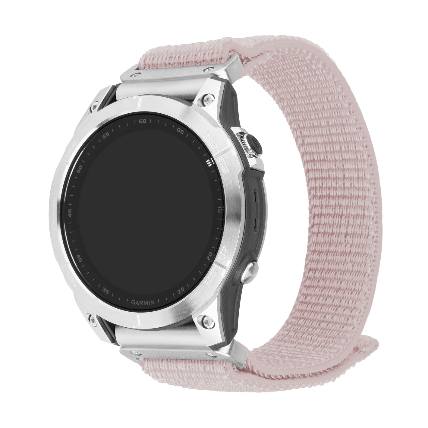 Nylonový řemínek FIXED Nylon Sporty Strap pro Garmin QuickFit 22mm, růžově zlatý