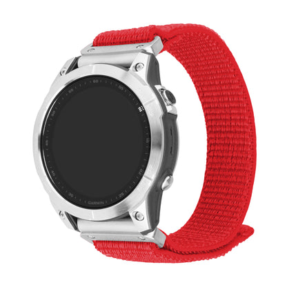 Nylonový řemínek FIXED Nylon Sporty Strap pro Garmin QuickFit 26mm, červený