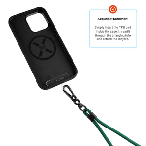 Univerzálna šnúrka FIXED NeckUni pre telefóny so zadným krytom, zelená