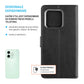 Etui z klapką FIXED Opus do Honor 600 Lite, czarne