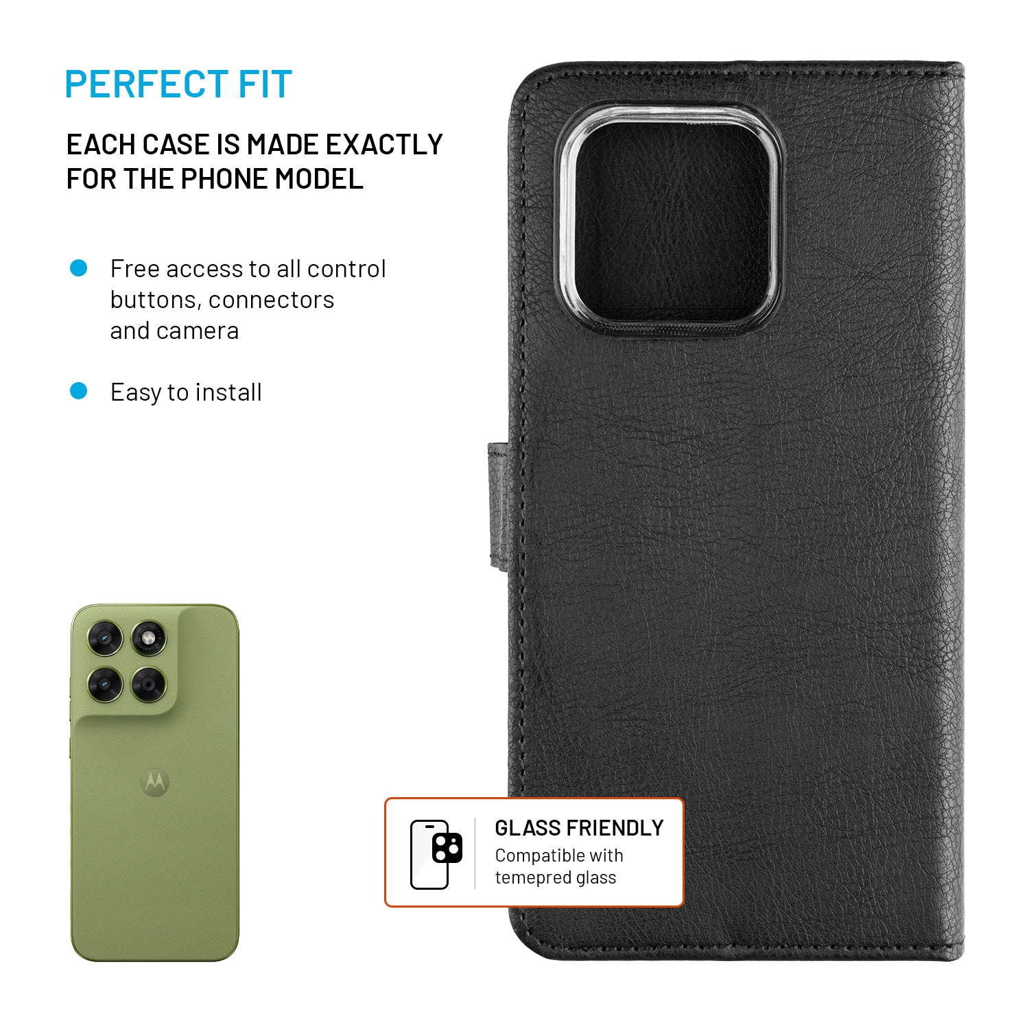 FIXED Opus Schutzhülle für Motorola Moto G67 5G, schwarz