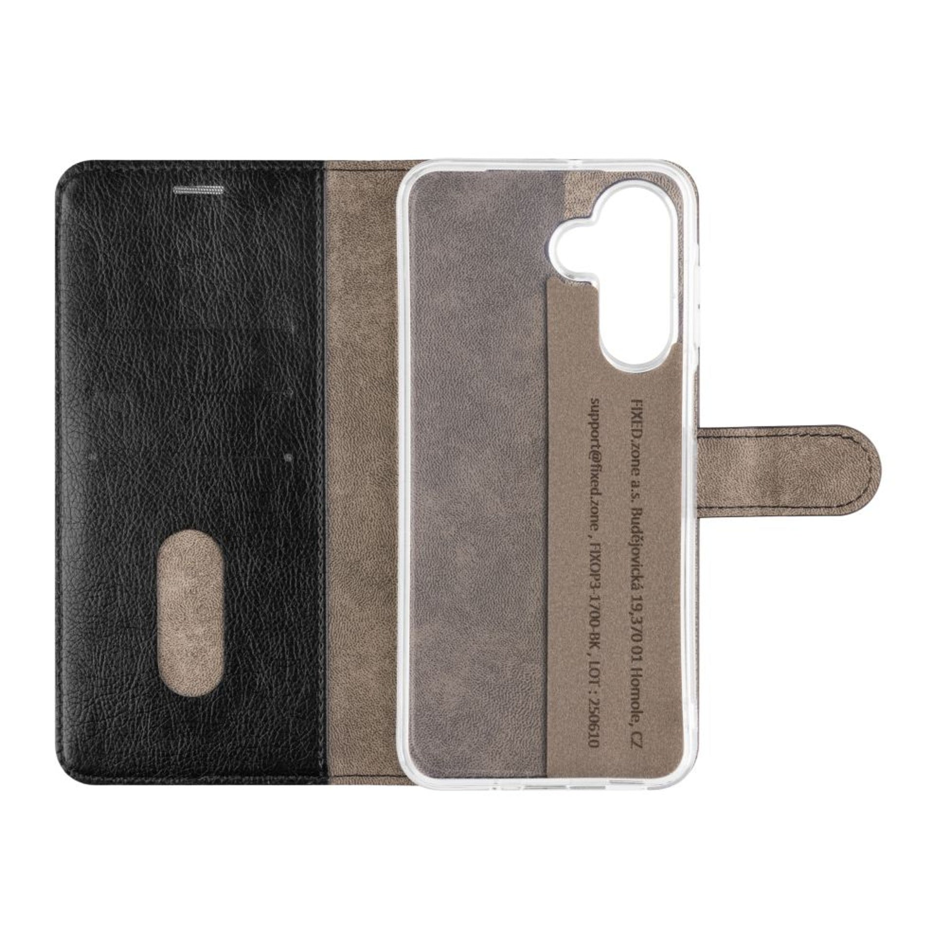 Pouzdro typu kniha FIXED Opus pro Samsung Galaxy A17 4G/5G, černé - FIXED