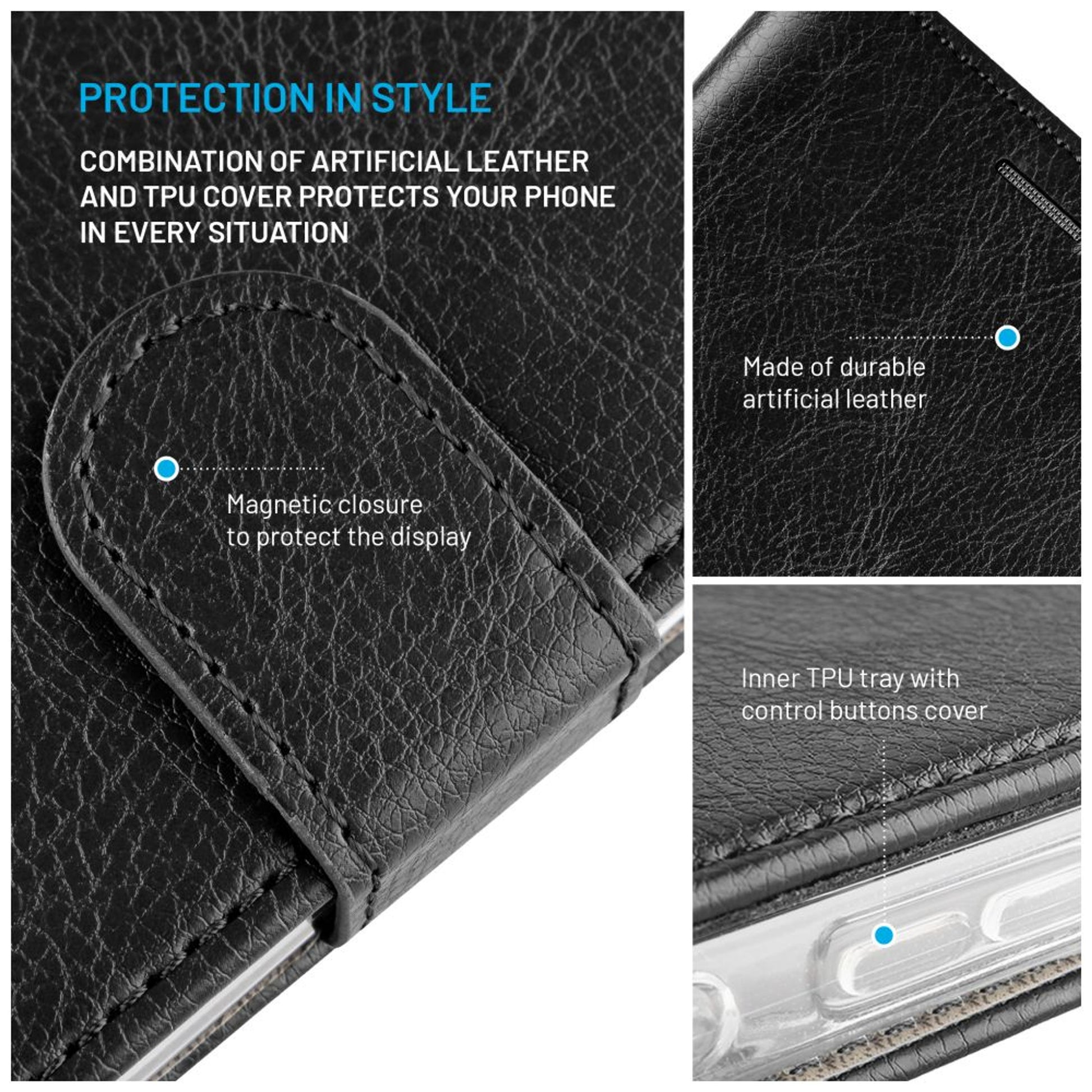 Pouzdro typu kniha FIXED Opus pro Samsung Galaxy A17 4G/5G, černé - FIXED