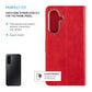 Puzdro typu kniha FIXED Opus pre Samsung Galaxy A17 4G/5G, červené