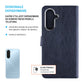 Etui typu książka FIXED Opus dla Samsung Galaxy A18, niebieskie