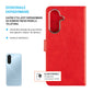 Etui typu książka FIXED Opus dla Samsung Galaxy A18, czerwone