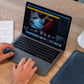 Kožené pouzdro FIXED Oxford pro Apple MacBook 12", modré