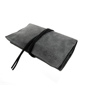 Kožené pouzdro FIXED pro cigaretový tabák, papírky a filtry, černá štípenková kůže