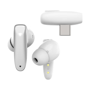 Bezdrátová herní TWS sluchátka FIXED Game Pods s radiofrekvenčním připojením, bílá