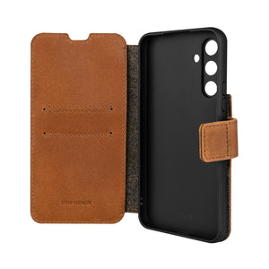 Kožené pouzdro typu kniha FIXED ProFit pro Samsung Galaxy A54 5G, hnědé