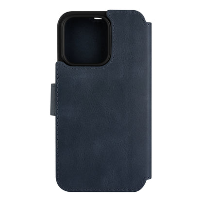 Kožené pouzdro typu kniha FIXED ProFit pro Apple iPhone 15 Pro, modré