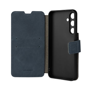 Kožené pouzdro typu kniha FIXED ProFit pro Samsung Galaxy A55 5G, modré