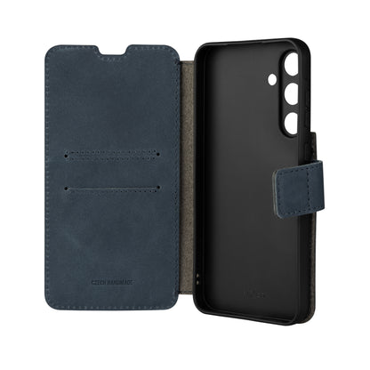 Kožené pouzdro typu kniha FIXED ProFit pro Samsung Galaxy A55 5G, modré