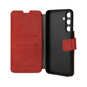Kožené pouzdro typu kniha FIXED ProFit pro Samsung Galaxy A55 5G, červené