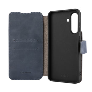 Kožené pouzdro typu kniha FIXED ProFit pro Samsung Galaxy A36 5G, modré