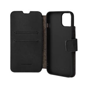 Kožené puzdro typu kniha FIXED ProFit pre Apple iPhone 14, čierne