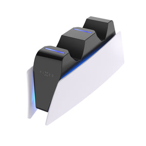 FIXED Dual Charger Stand for PS5 controller, black and white