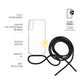 Púzdro FIXED Pure Neck s čiernou šnúrkou na krk pre Samsung Galaxy A15/A15 5G