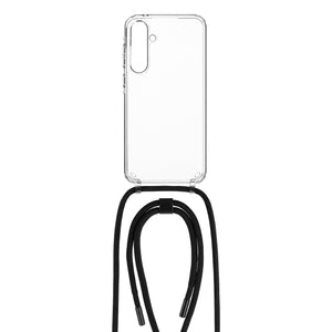 Pouzdro FIXED Pure Neck s černou šňůrkou na krk pro Samsung Galaxy A55 5G