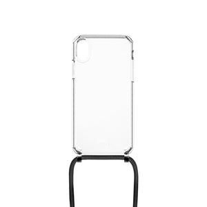 Pouzdro FIXED Pure Neck s černou šňůrkou na krk pro Apple iPhone XR