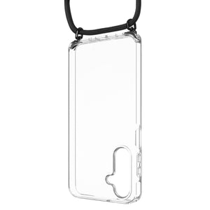 Púzdro FIXED Pure Neck s odnímateľnou čiernou šnúrkou na krk pre Samsung Galaxy A16 4G/5G
