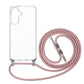 Pouzdro FIXED Pure Neck s odnímatelnou růžovou šňůrkou na krk pro Samsung Galaxy A36 5G/A56 5G