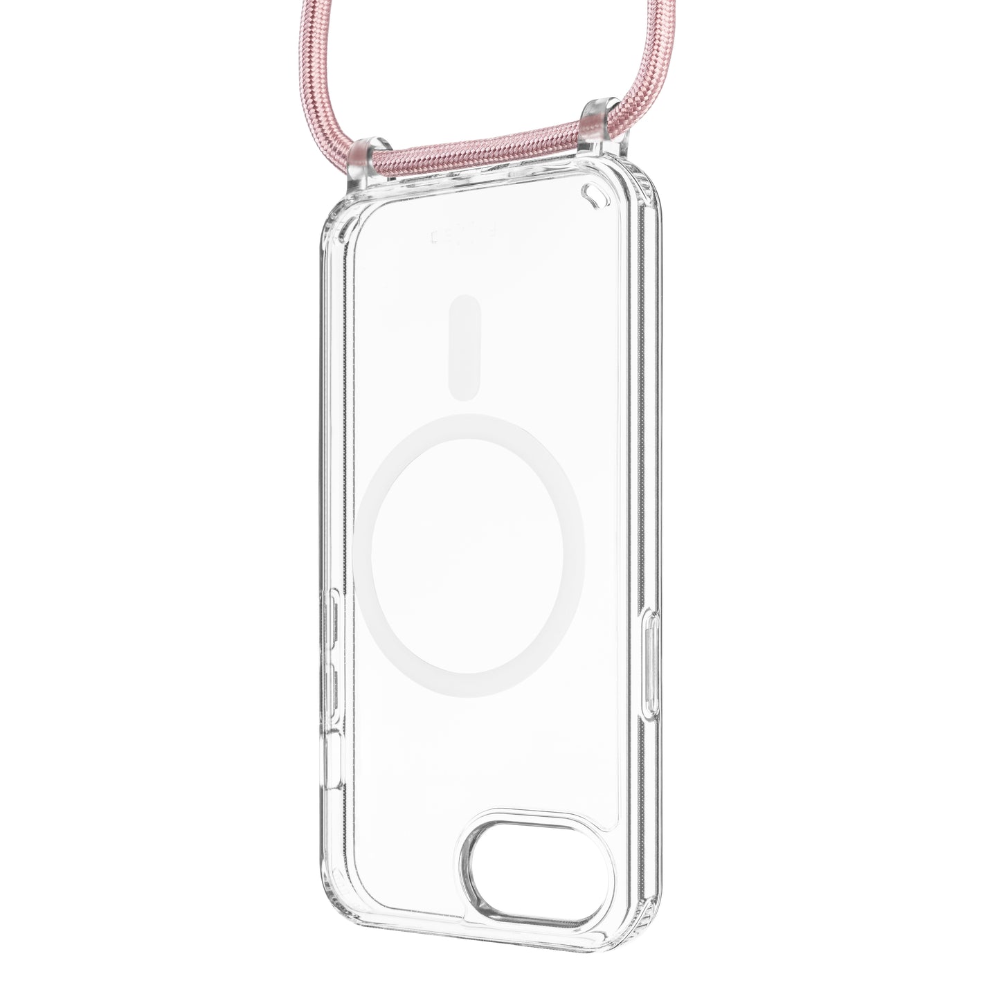 FIXED MagPure Neck Case mit schwarzem Trageband für Apple iPhone 17e/16e