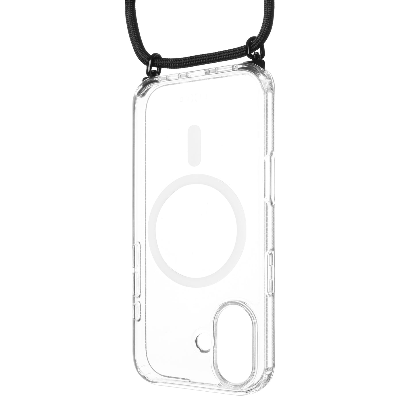 Púzdro FIXED MagPure Neck s čiernou šnúrkou na krk pre Apple iPhone 17