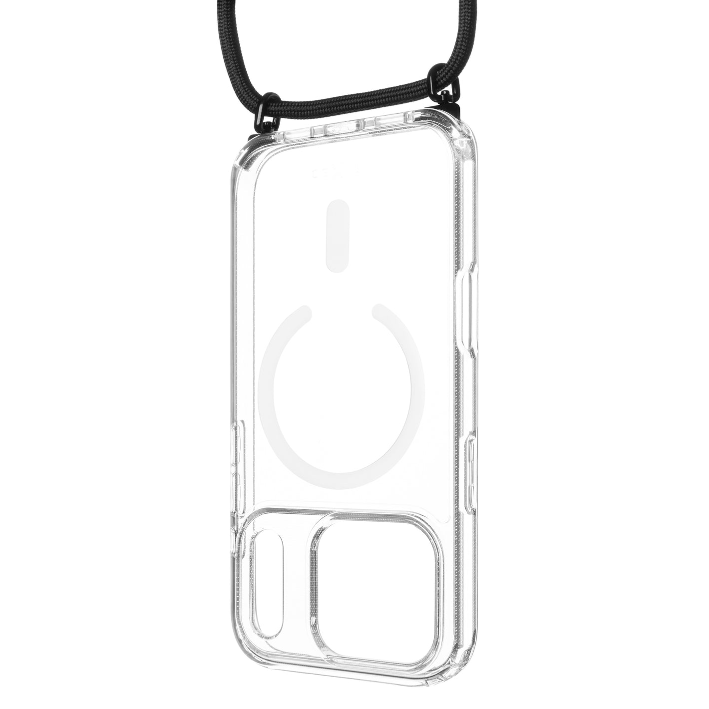 Pouzdro FIXED MagPure Neck s černou šňůrkou na krk pro Apple iPhone 17 Pro