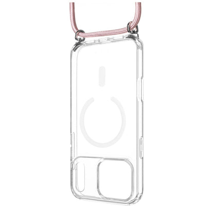 Pouzdro FIXED MagPure Neck s růžovou šňůrkou na krk pro Apple iPhone 17 Pro - FIXED