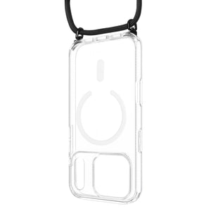 Púzdro FIXED MagPure Neck s čiernou šnúrkou na krk pre Apple iPhone 18 Pro/17 Pro