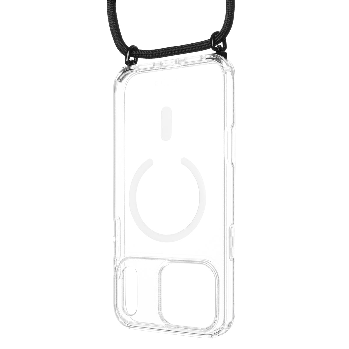 Púzdro FIXED MagPure Neck s čiernou šnúrkou na krk pre Apple iPhone 18 Pro Max/17 Pro Max