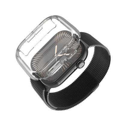 Ochranné pouzdro FIXED Pure Watch s temperovaným sklem pro Apple Watch 46 mm, čiré